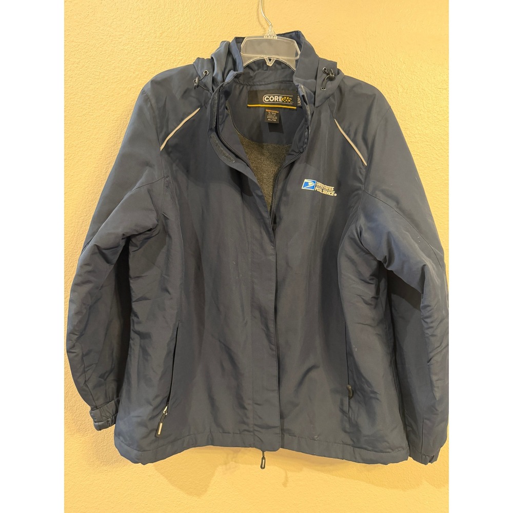 Core365 USPS United States Postal Service Women XL Navy Blue Fleece Lined Jacket